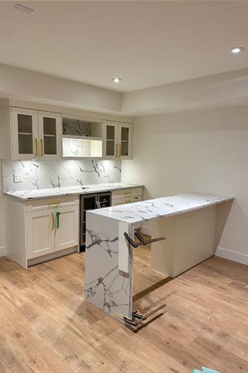 “Beautifully renovated kitchen as part of a home renovation in Coquitlam featuring contemporary design and high-quality finishes”